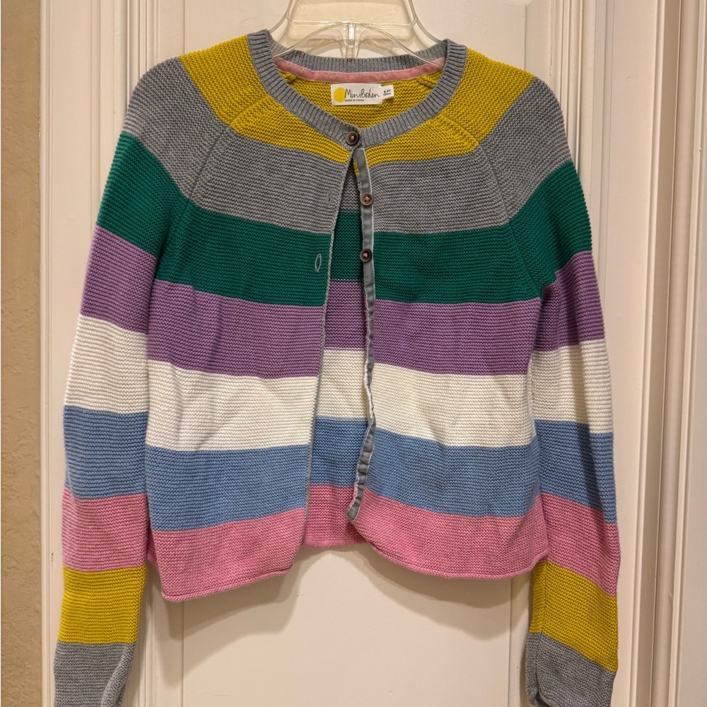 Mini Boden Multicolor Striped Cardigan